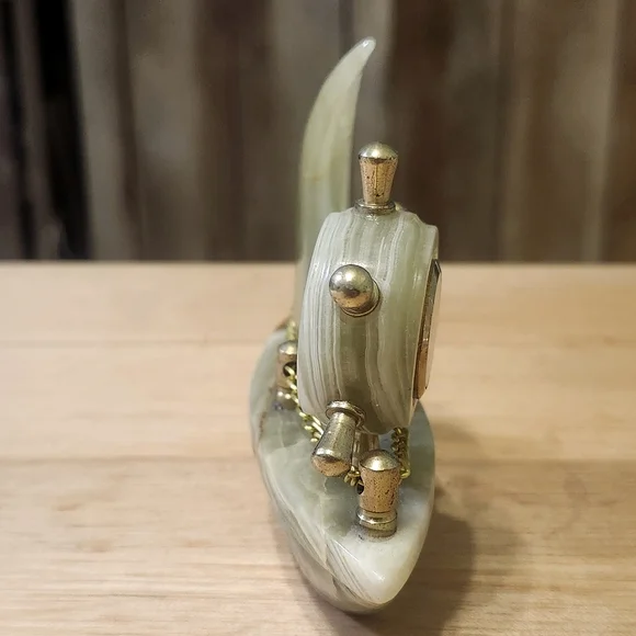 Vintage Natural Onyx Marble Curved Boat size  5" - Picture 7 of 8